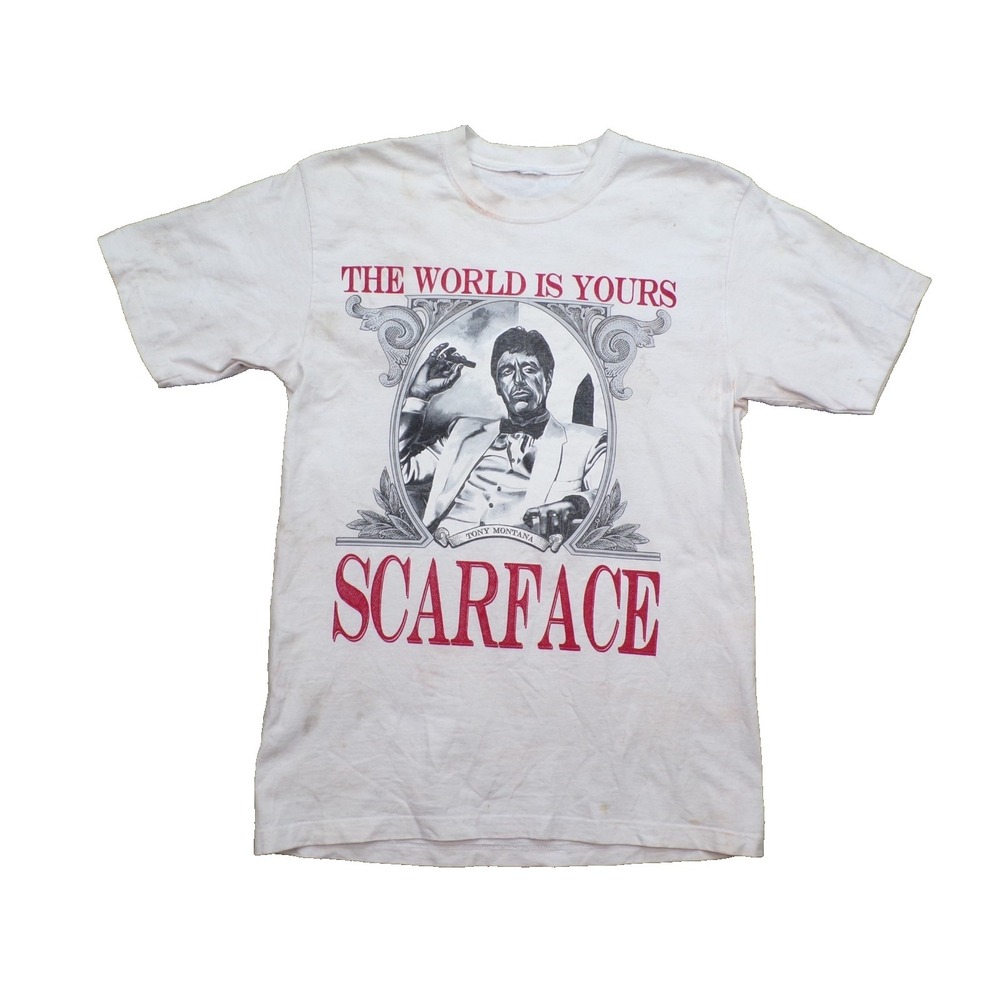 Scarface Mens T Shirt Stained and Thrashed